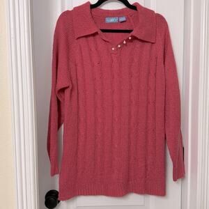 Sauci pink chunky sweater size L
